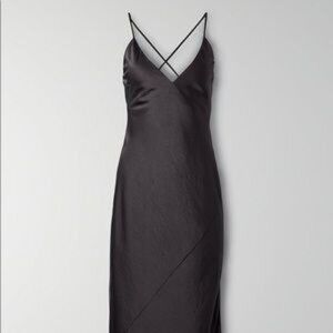 Aritzia Wilfred Only Slip Satin Maxi Dress